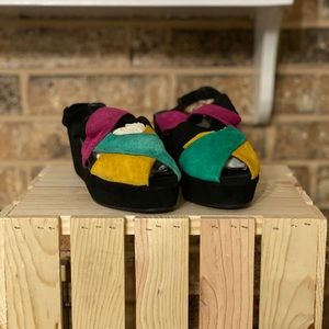 Vintage Suede Wedges